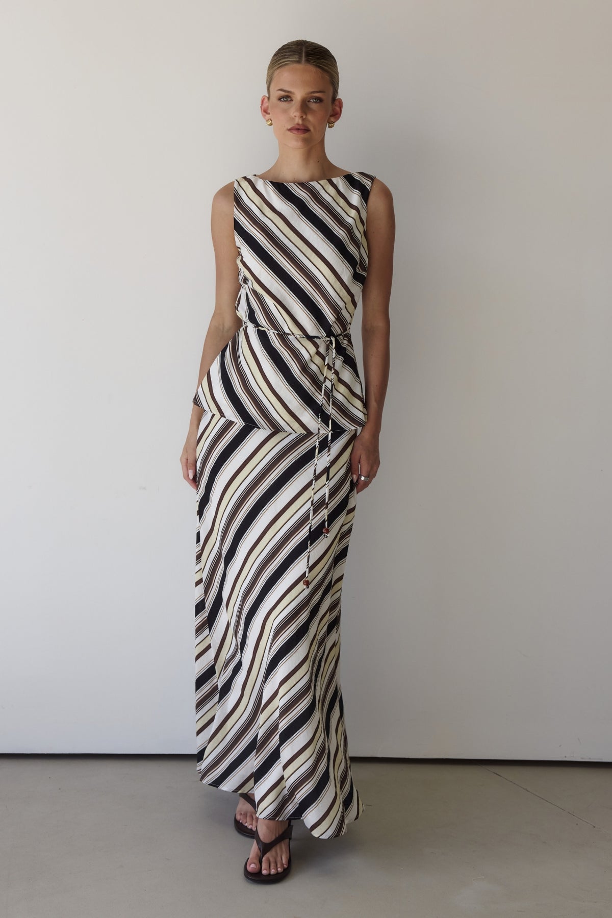 Jasmine Set (Butter/Chocolate Stripe)