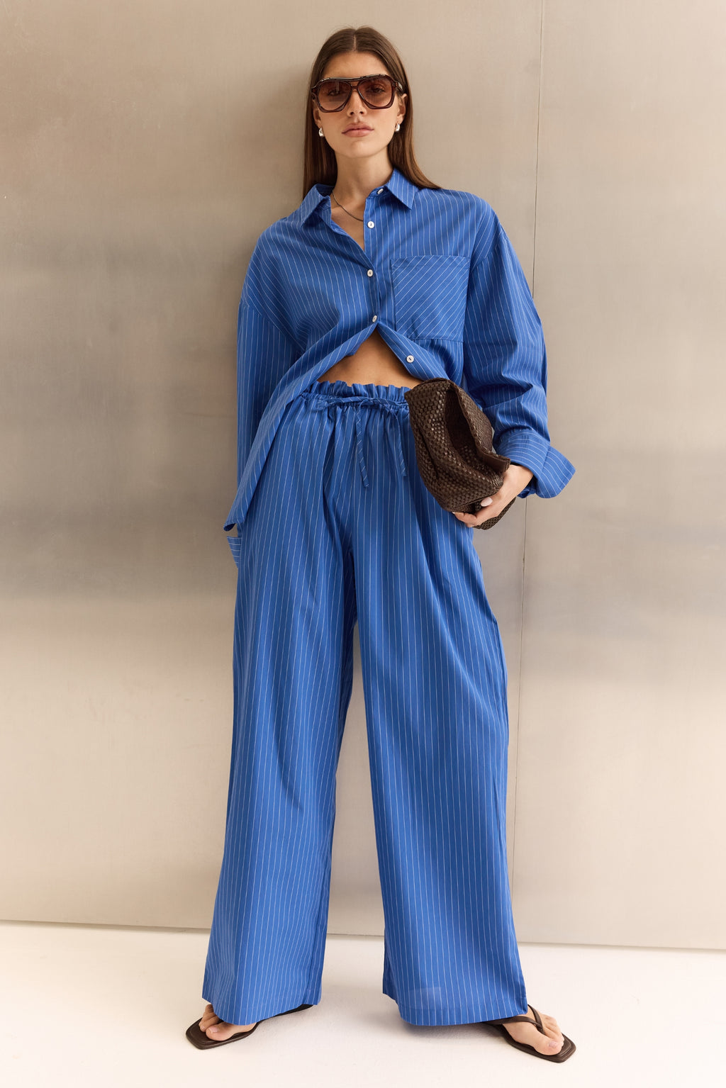 Lucia Pant (Cobalt Stripe)