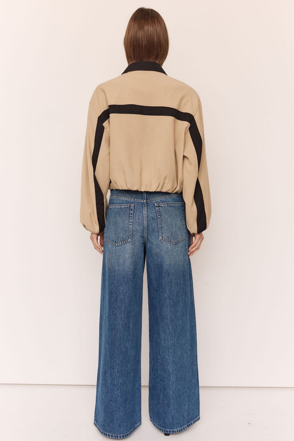 Lillia Bomber Jacket (Beige/Black)