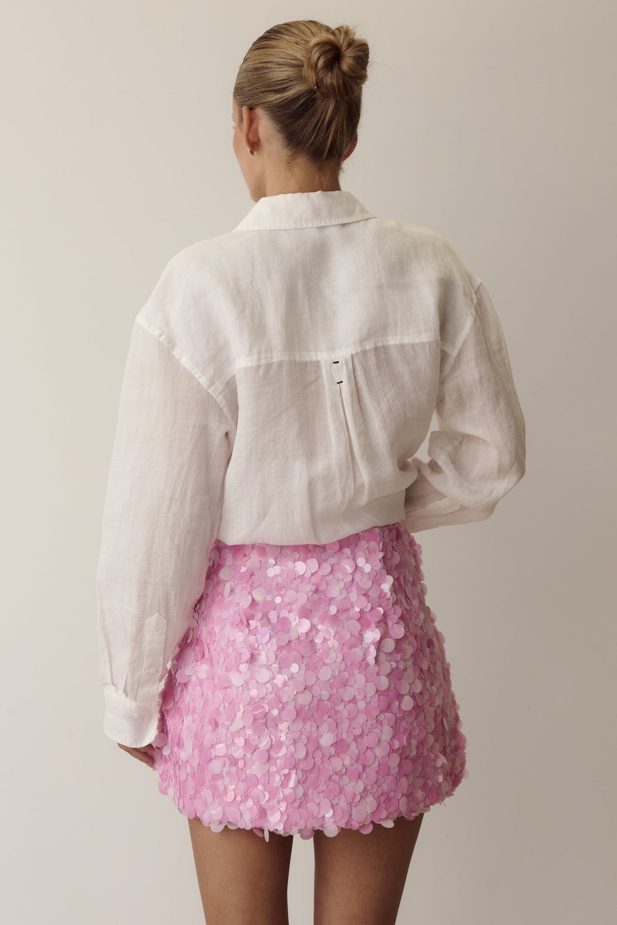 Ariel Sequin Mini Skort (Pink)