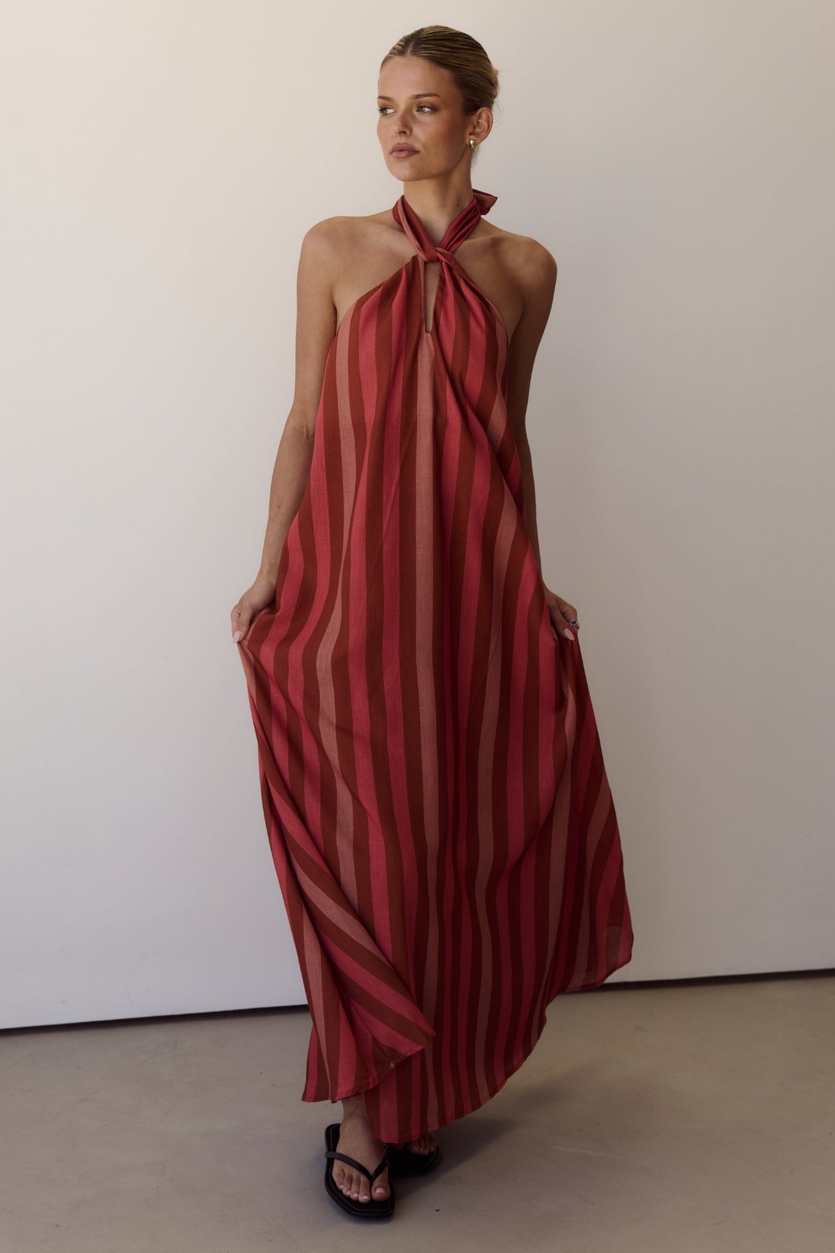 Claire Maxi Dress (Multi Stripe)