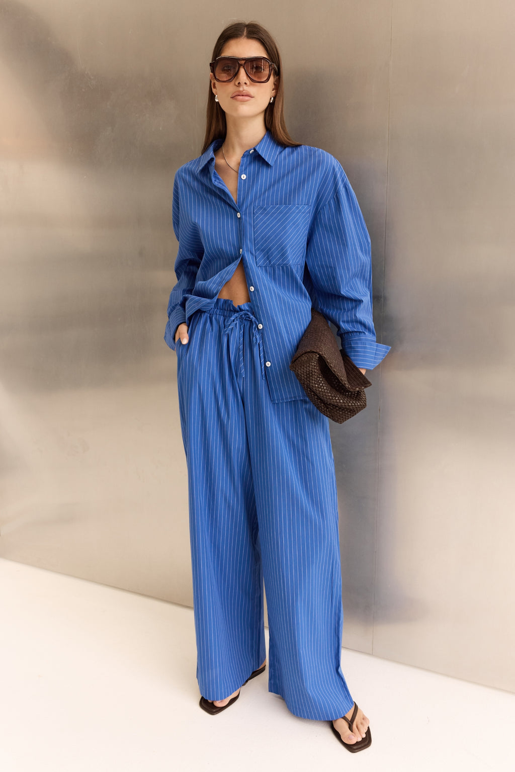 Lucia Pant (Cobalt Stripe)