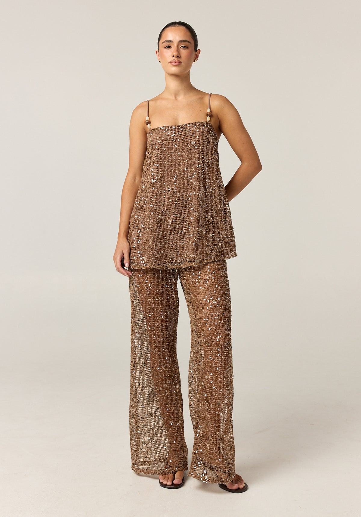 Callie Sequin Set (Chocolate)