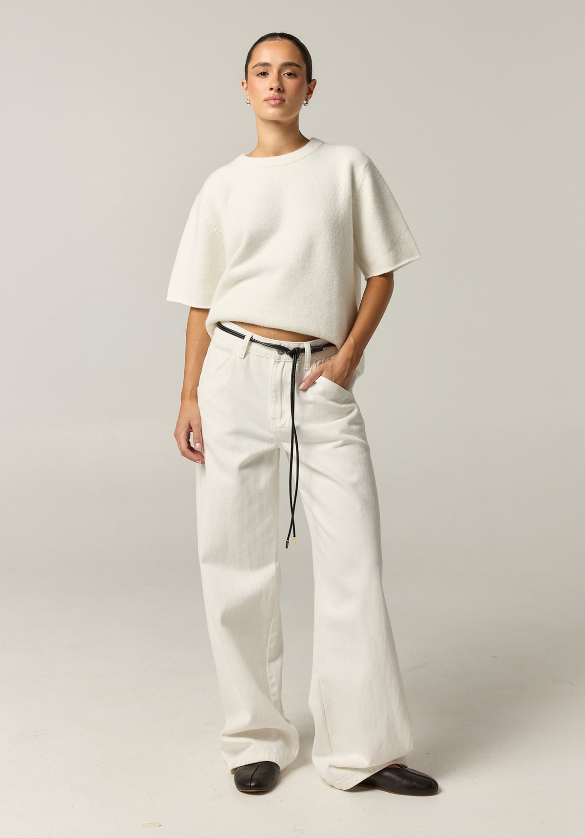 Maeve Knit Top (White)