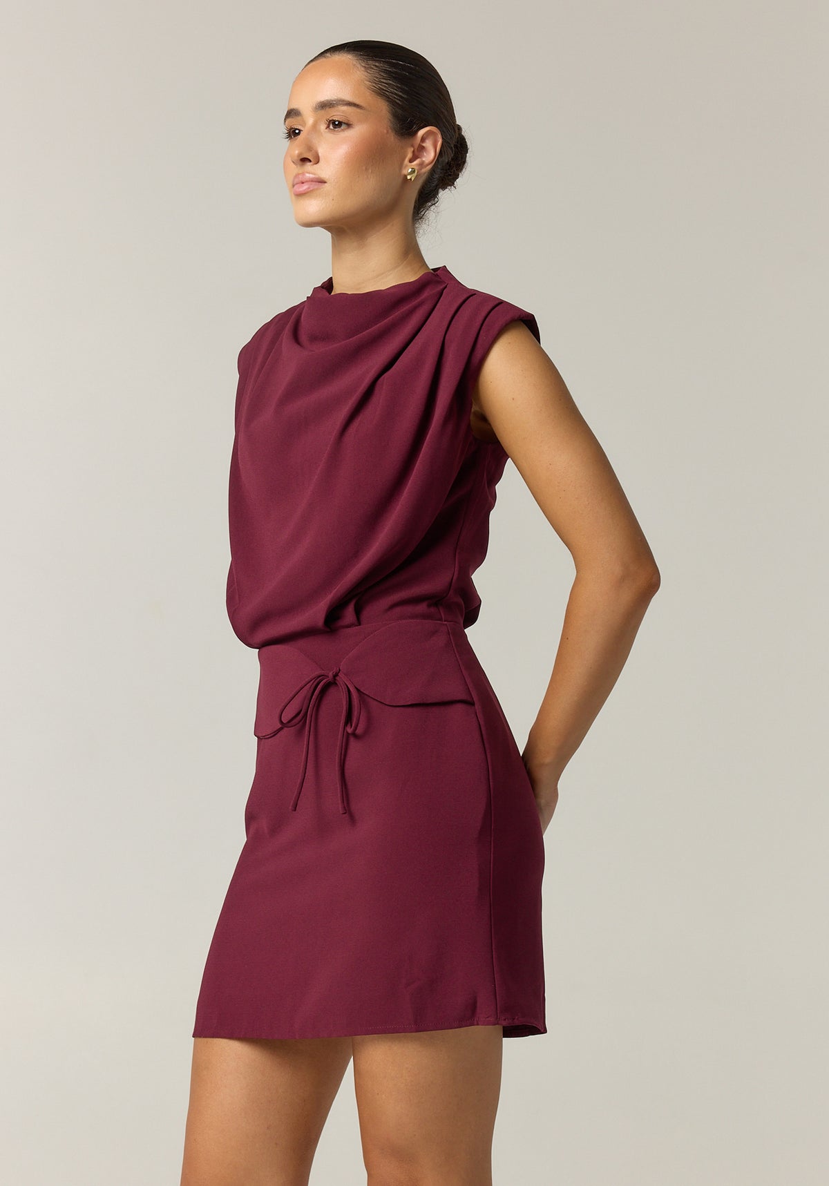 Kalani Mini Dress (Wine)