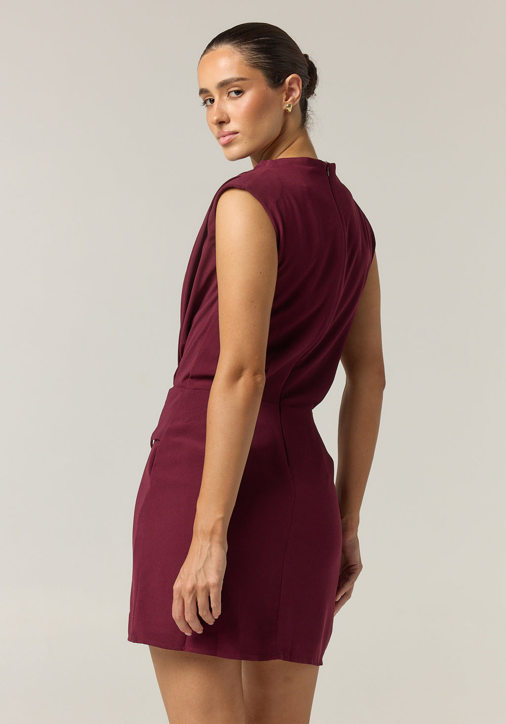 Kalani Mini Dress (Wine)