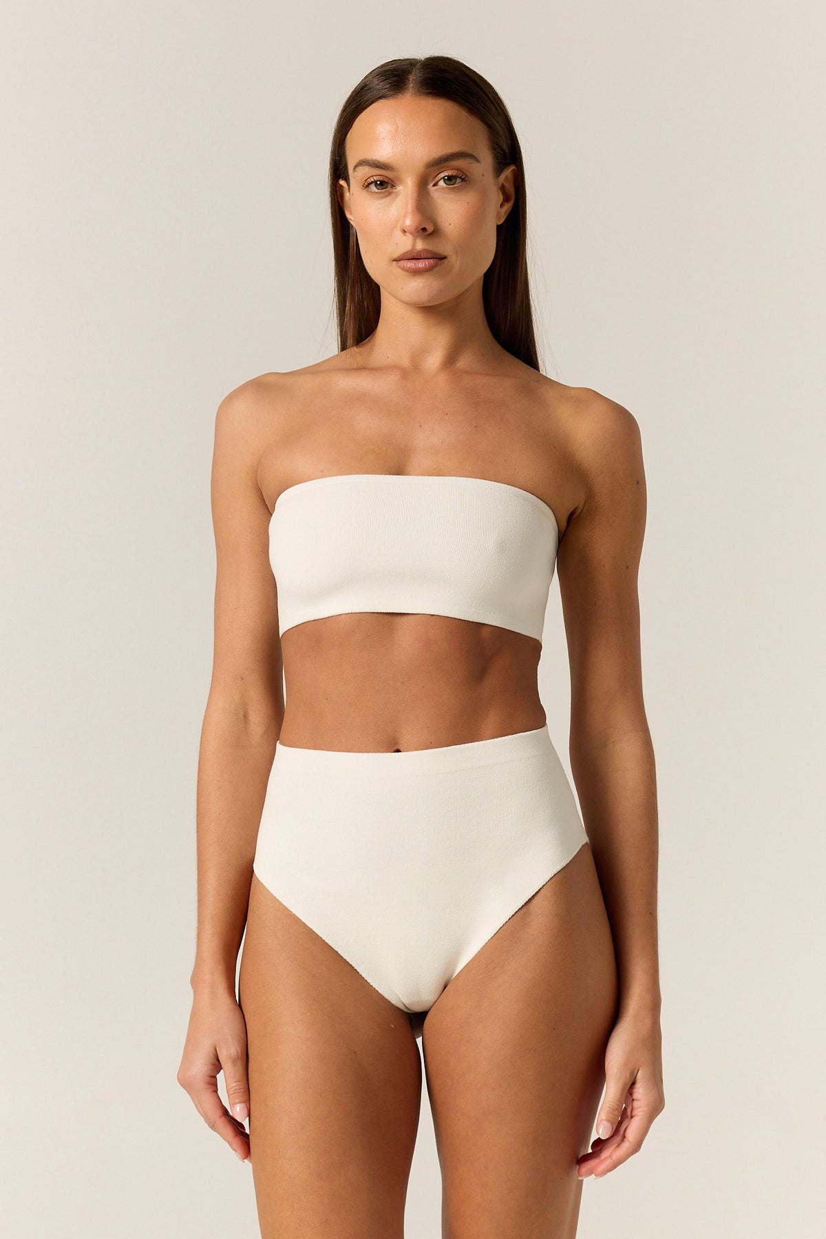 Knit Base Bandeau (White)