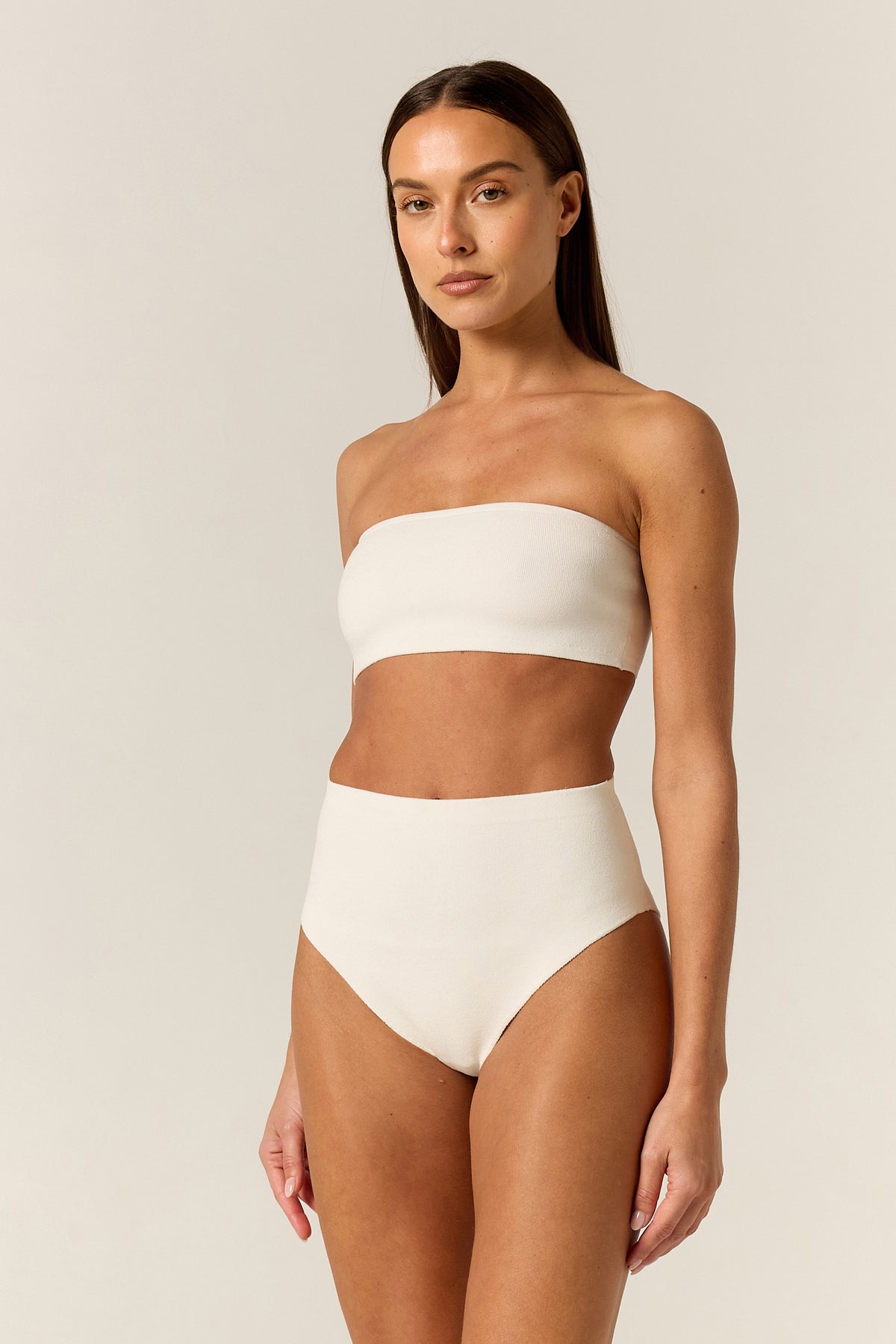 Knit Base Bandeau (White)