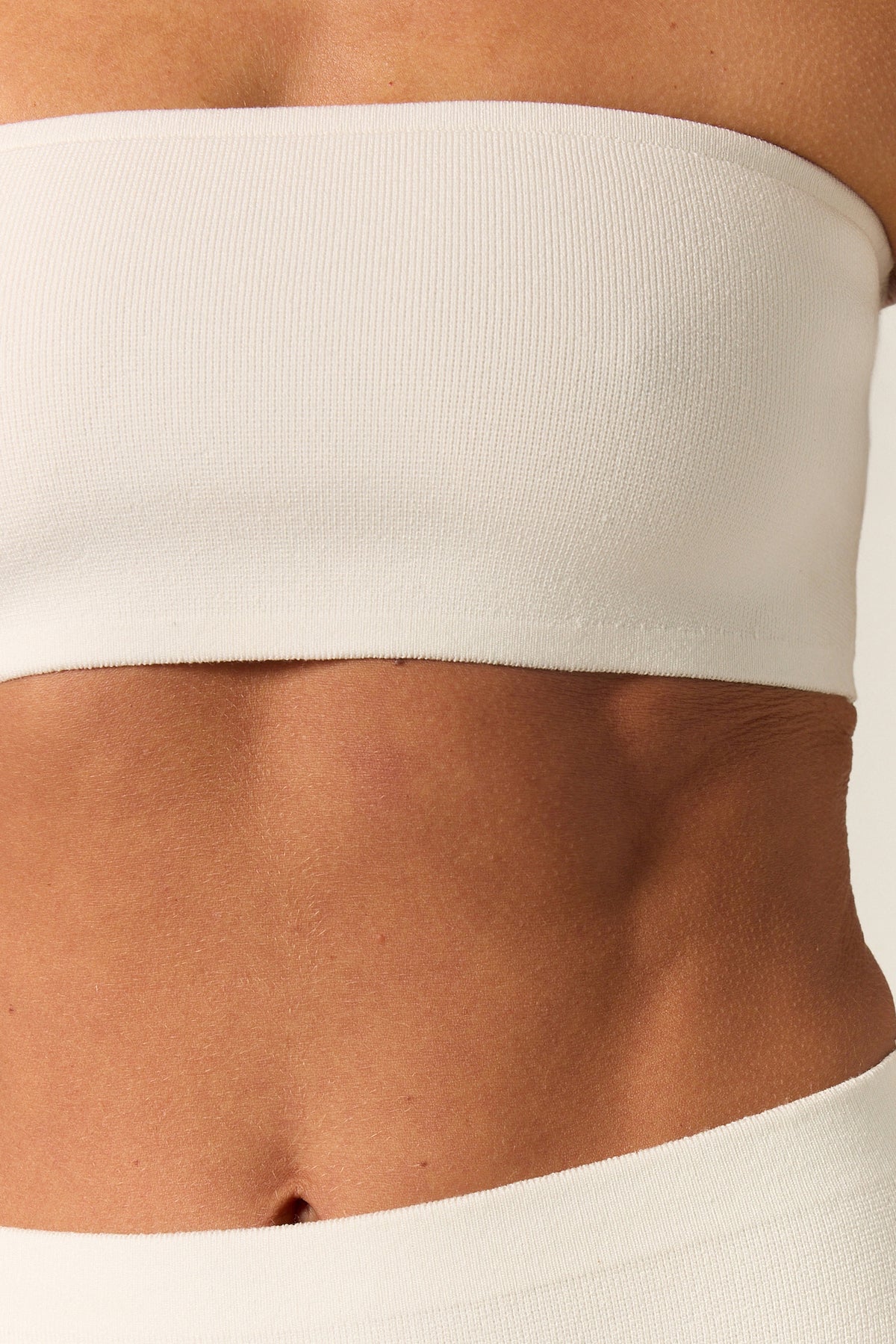 Knit Base Bandeau (White)