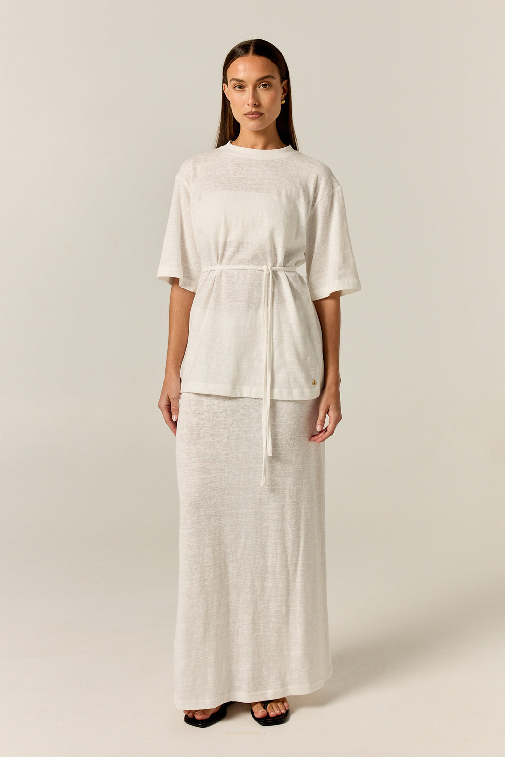 Noa Midi Skirt (White)