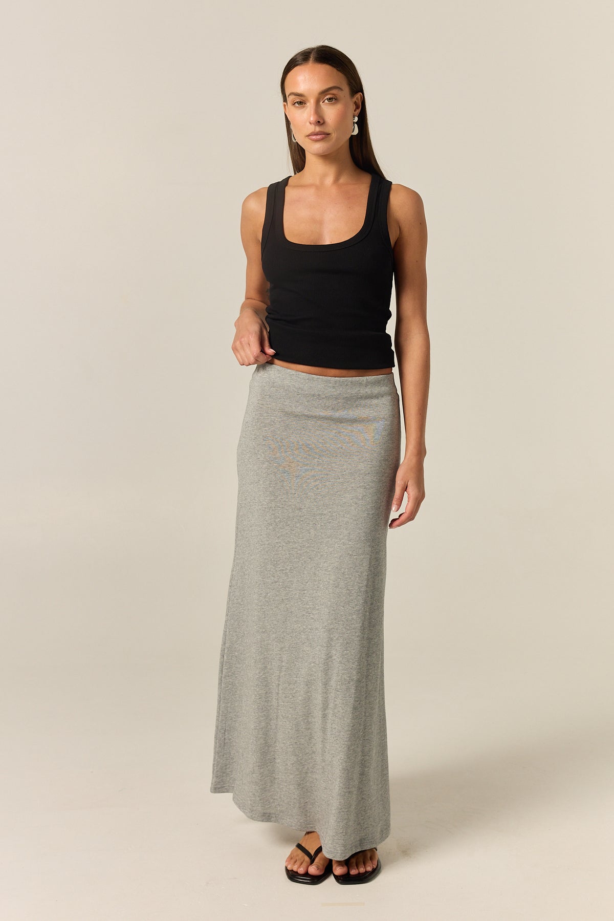 Noa Midi Skirt (Grey)