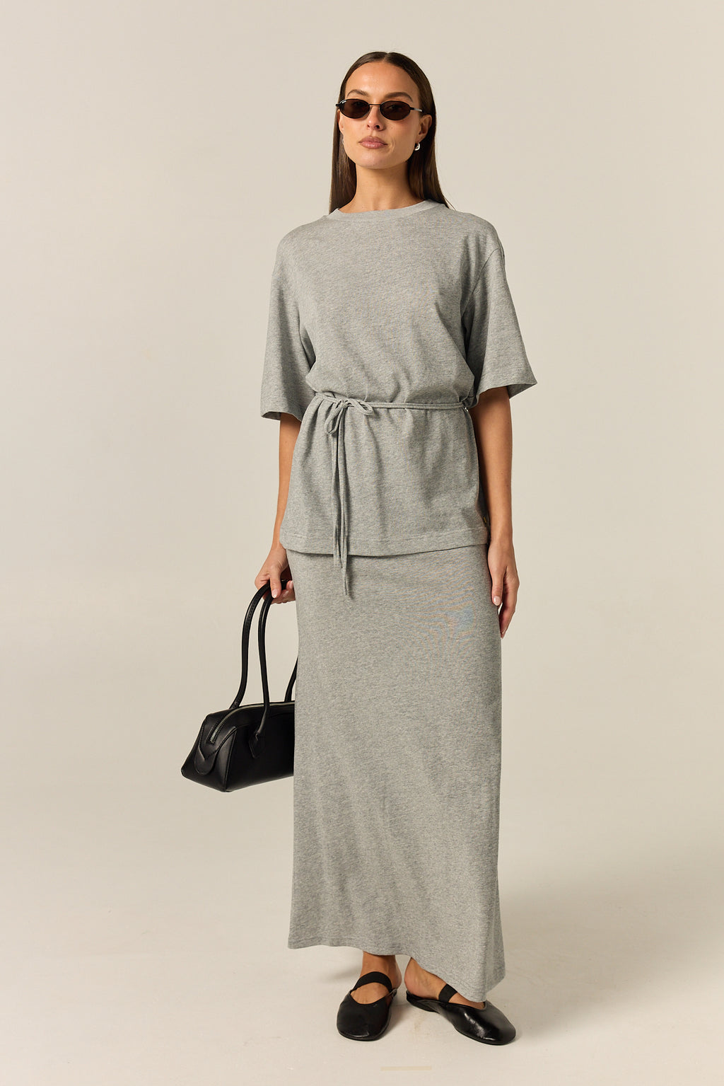 Noa Midi Skirt (Grey)