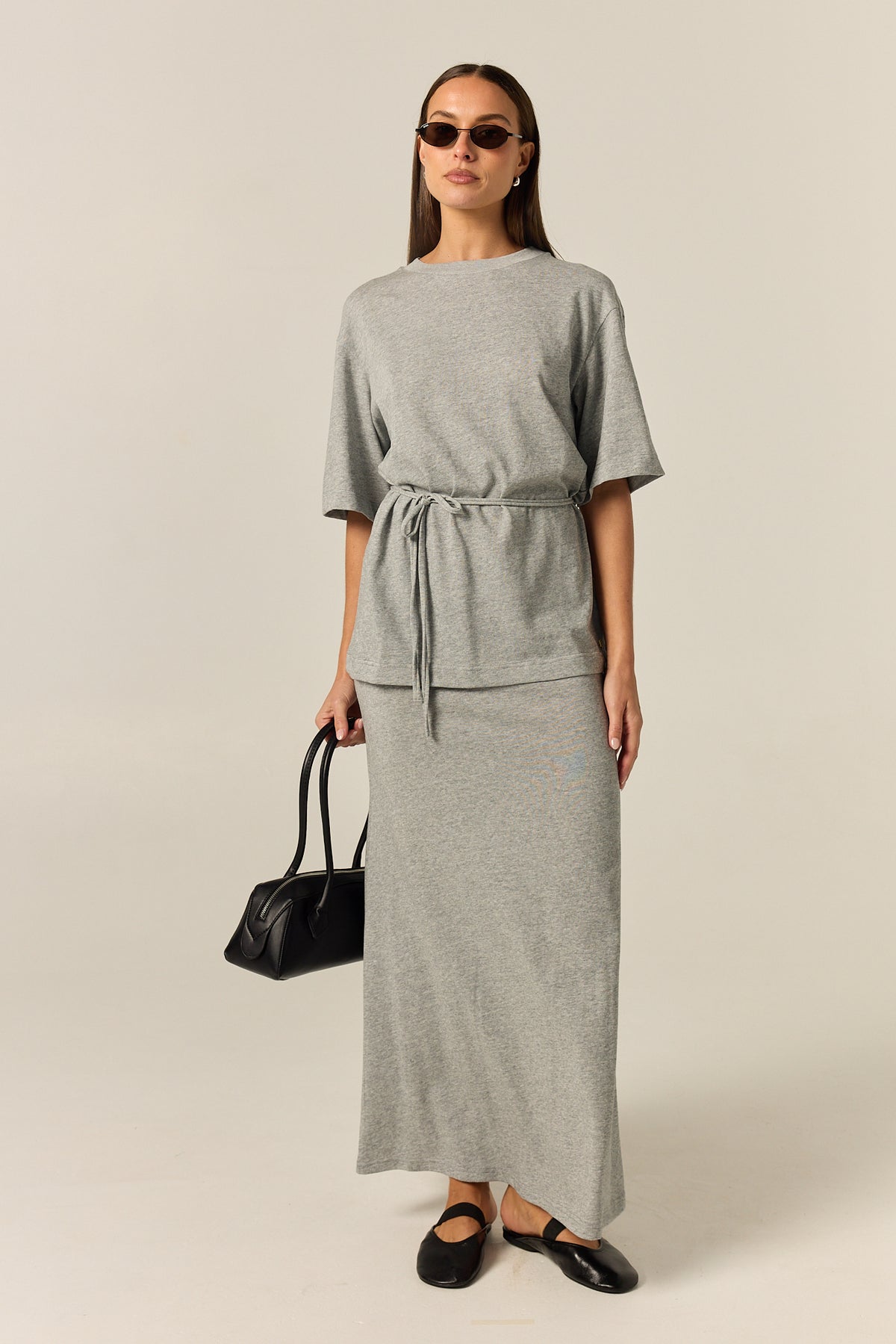 Noa Midi Skirt (Grey)