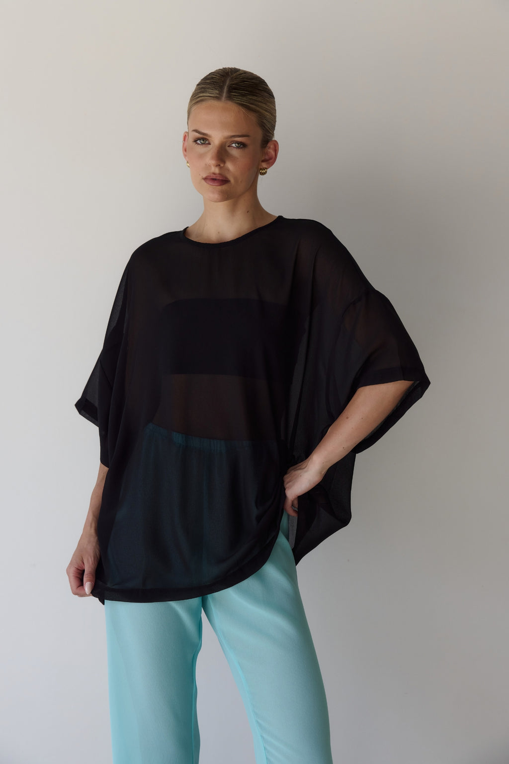 Nikki Sheer Top (Black)