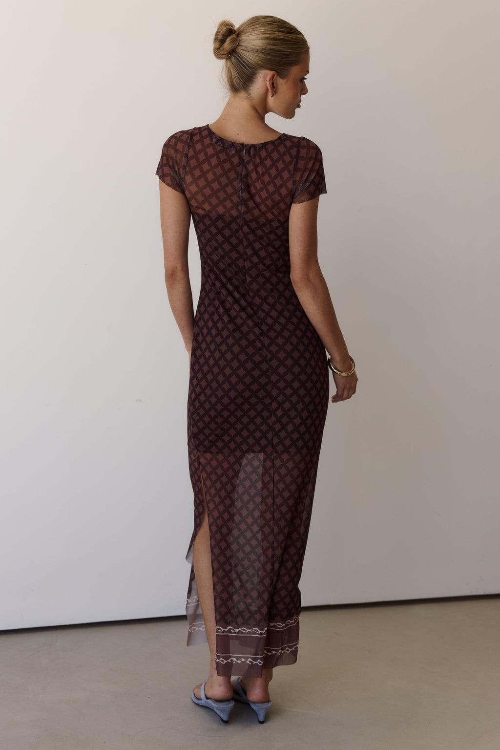 Maddison Maxi Dress (Geometric Chocolate)