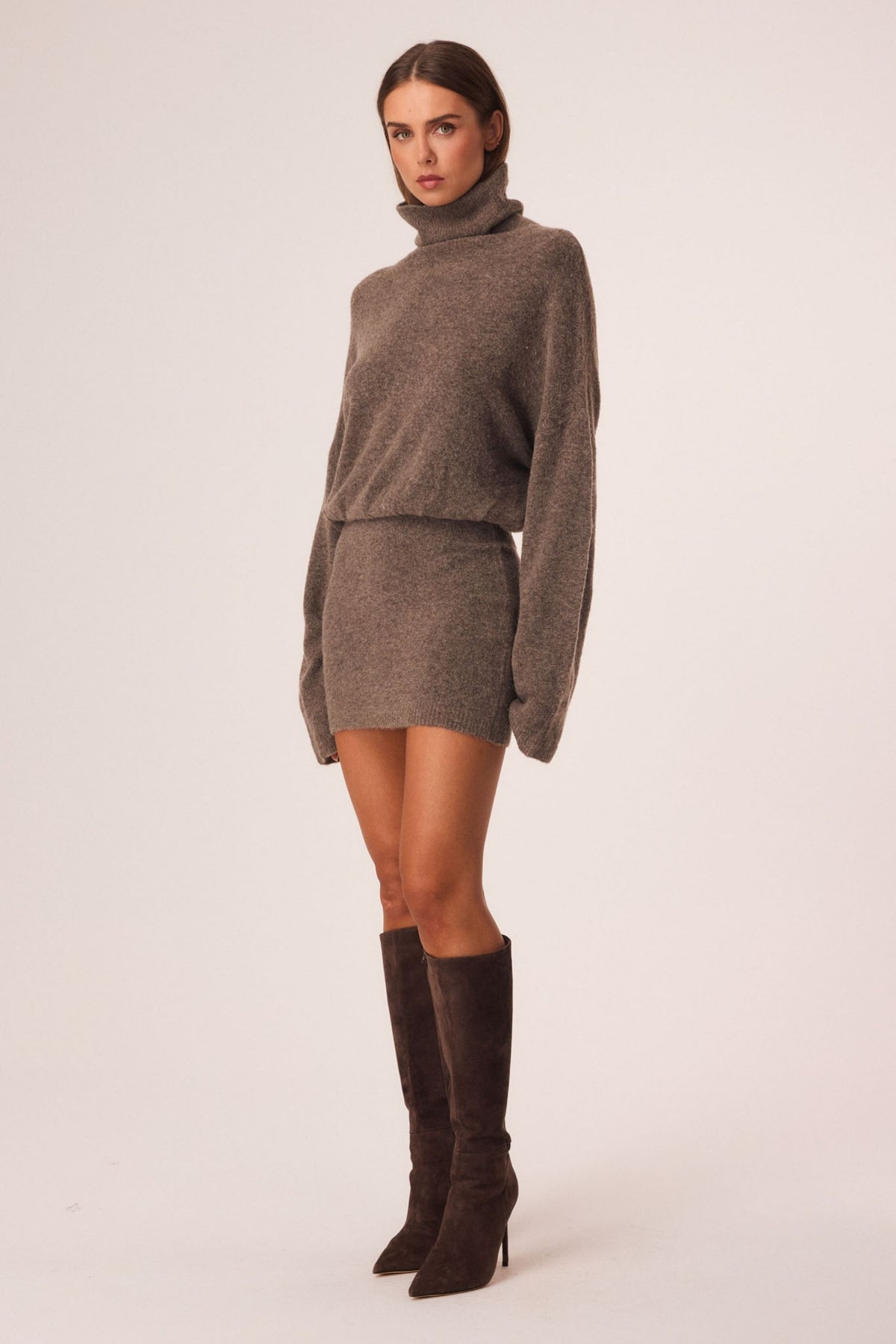 Marlowe Knit Mini Dress (Ash)