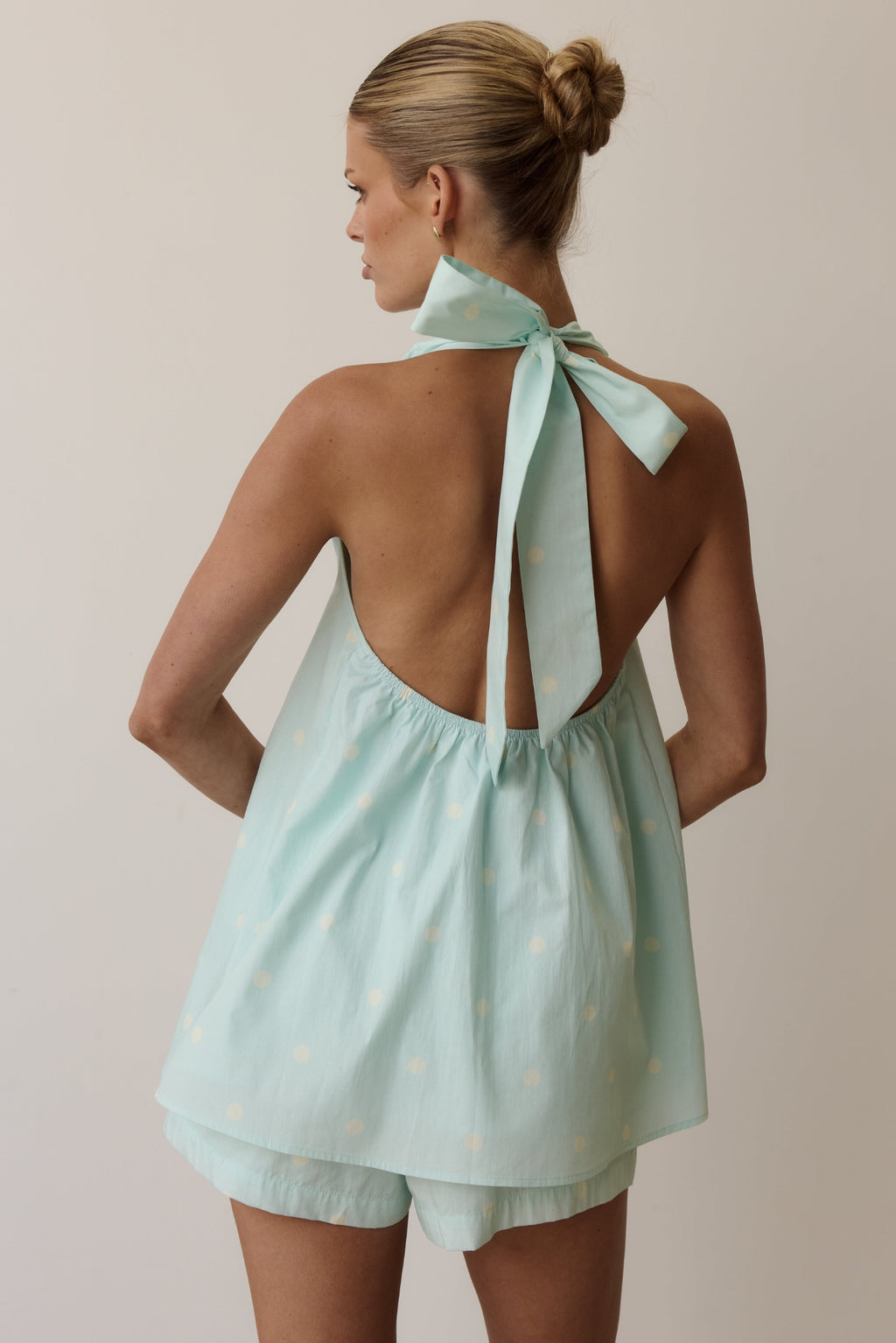 Shiloh Short (Aqua/Butter Polka)