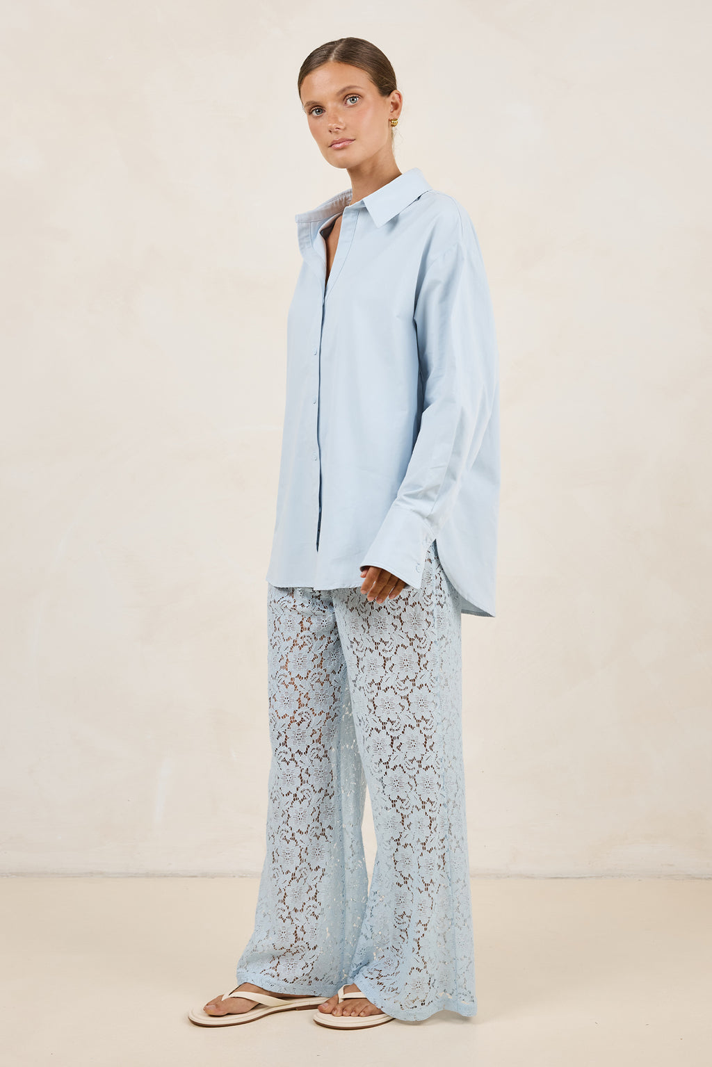 Theo Classic Cotton Shirt (Powder Blue)