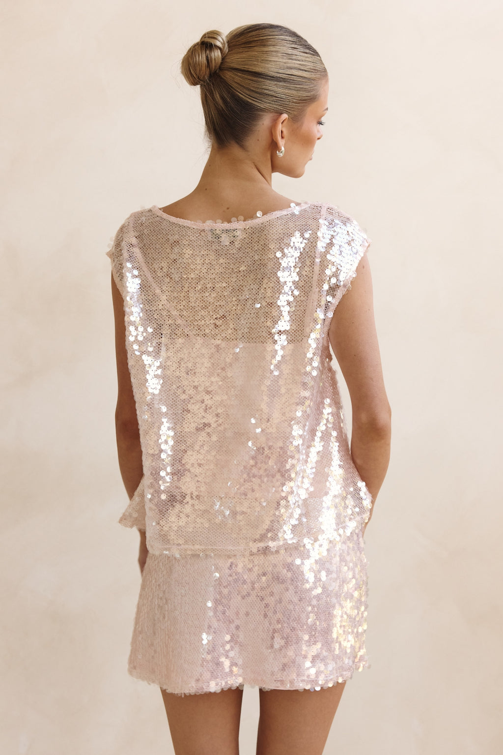 Veda Sequin Top (Pink)