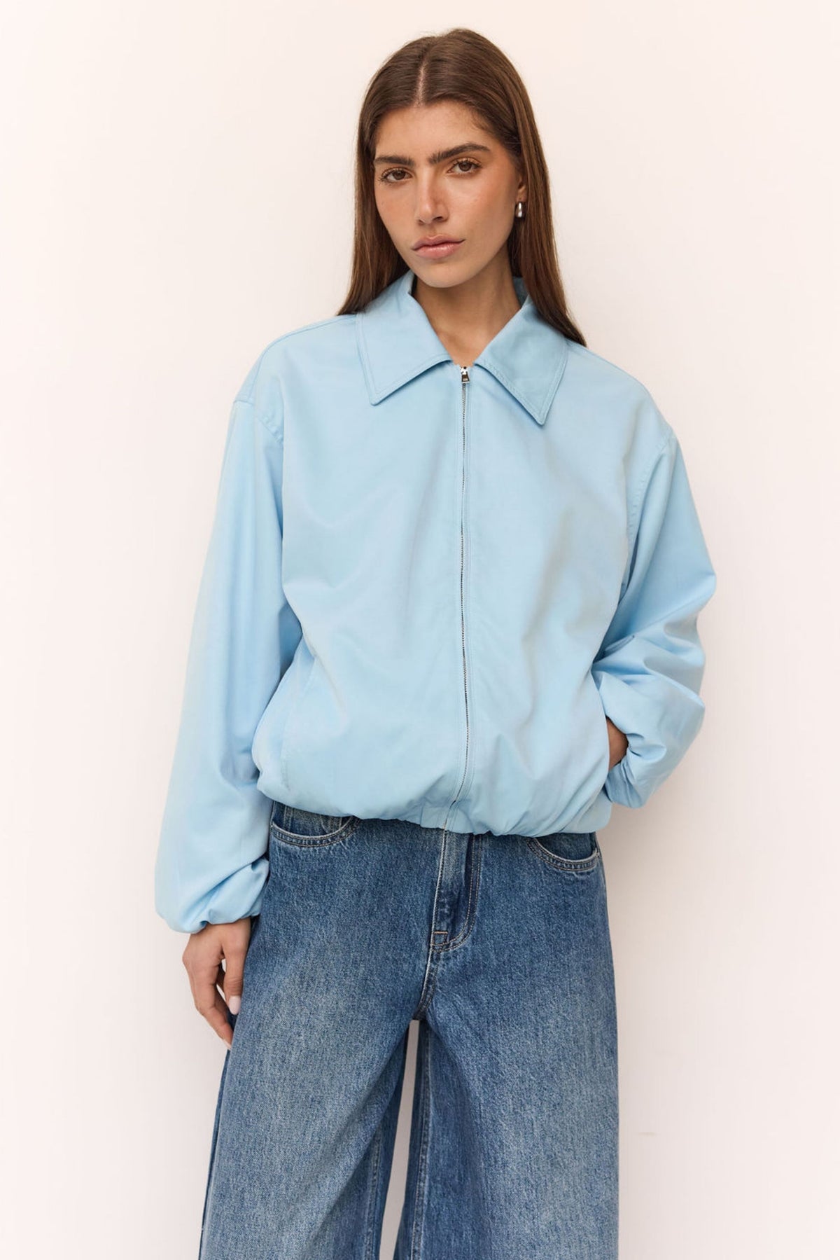 Rue Bomber Jacket (Light Blue)