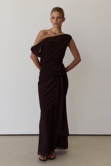 Amelie Maxi Dress (Chocolate)