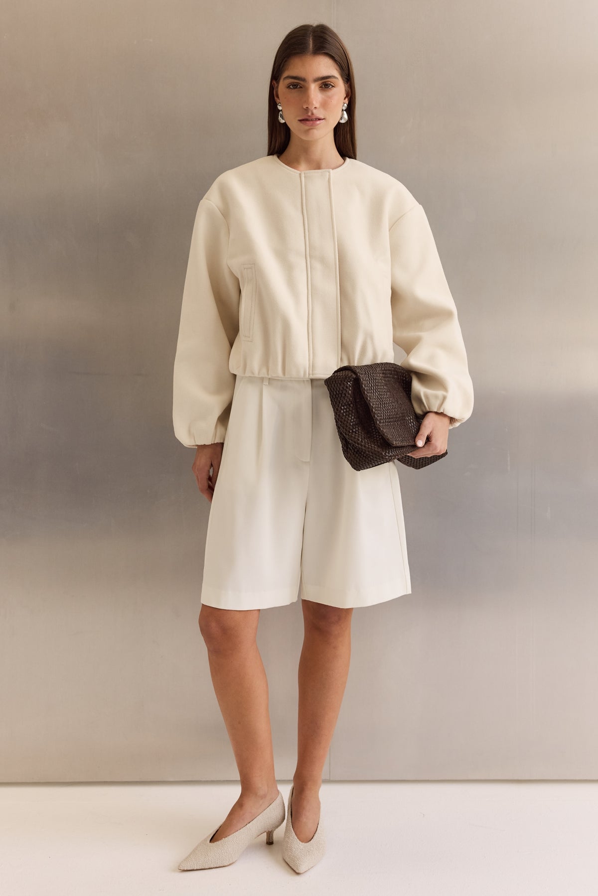 Celine Bomber Jacket (Cream)