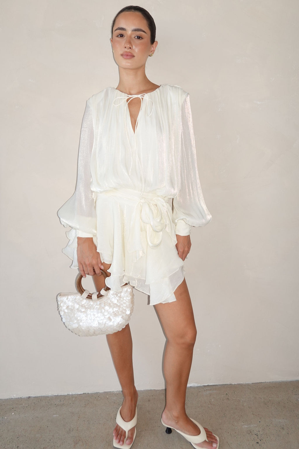 Faythe Mini Dress (Cream)