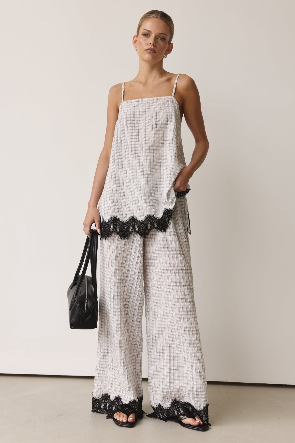 Holland Pant (White/Black Plaid)