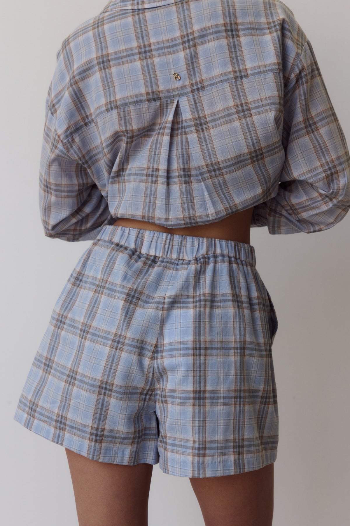 Esme Short (Blue Plaid)