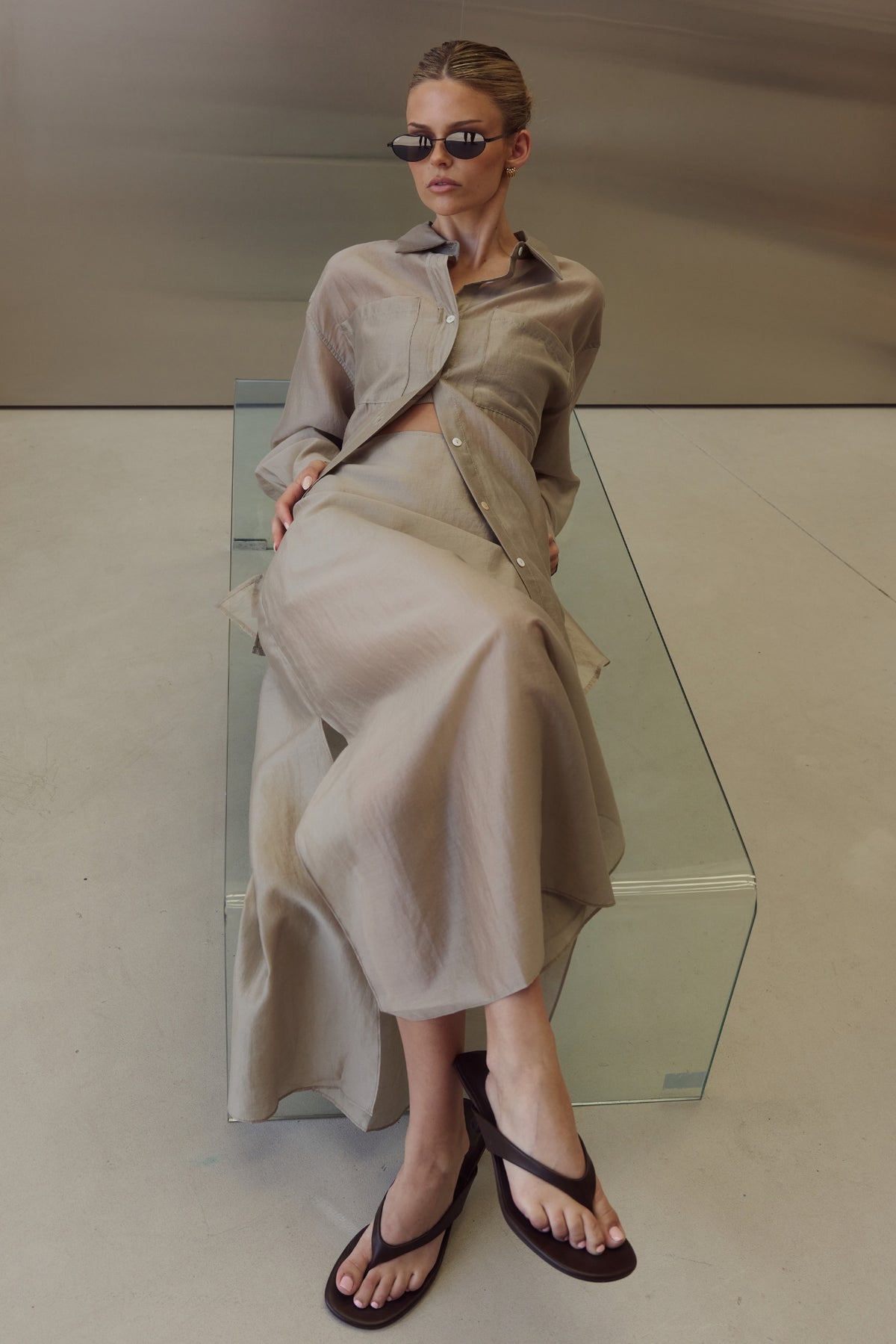 Wynn Midi Skirt (Olive)