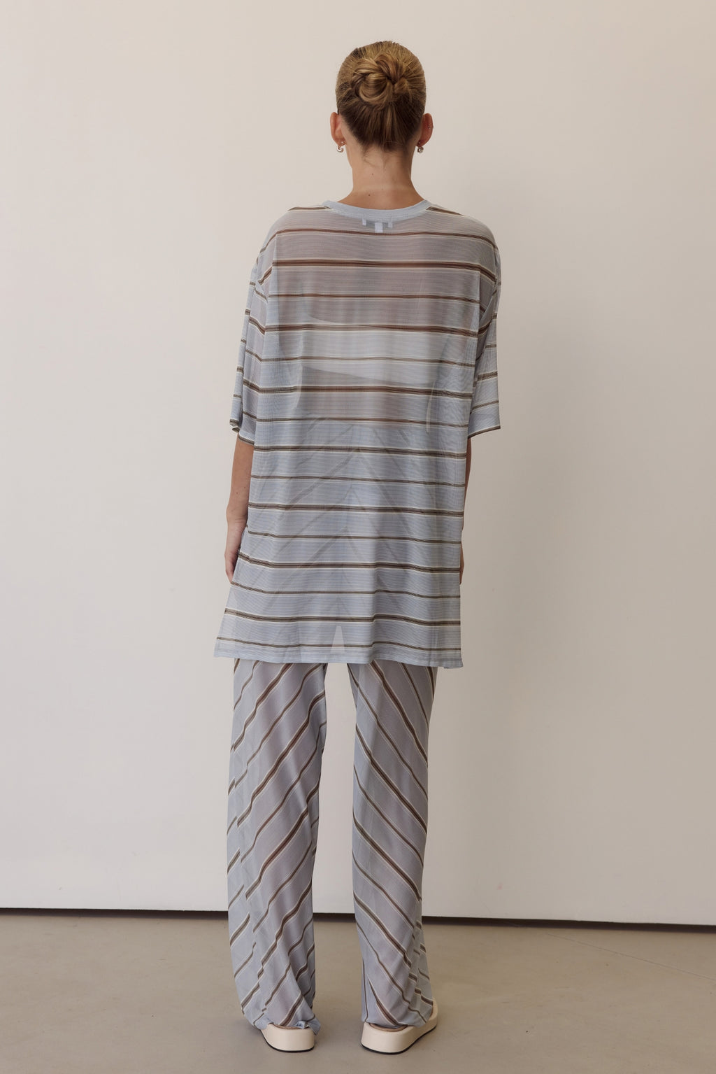 Sienna Pant (Blue/Chocolate Stripe)