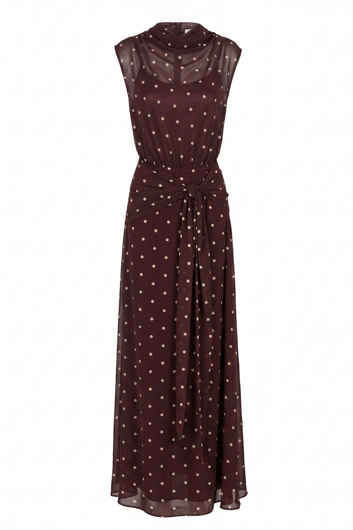Elka Maxi Dress (Chocolate Polka)