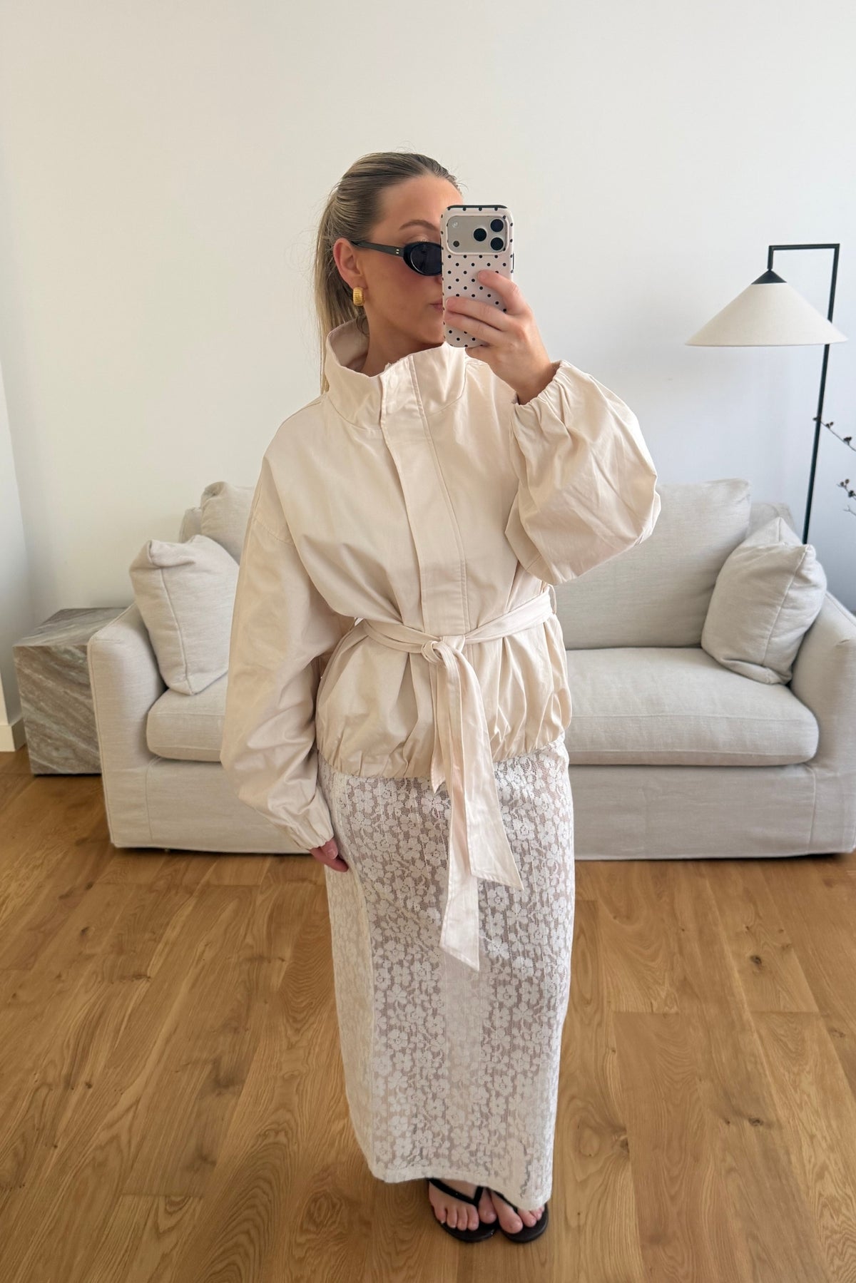 Koa Funnel Neck Jacket (Cream)