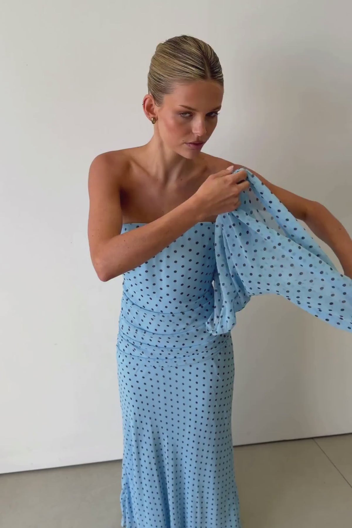 Naomi Maxi Dress (Chocolate Polka)